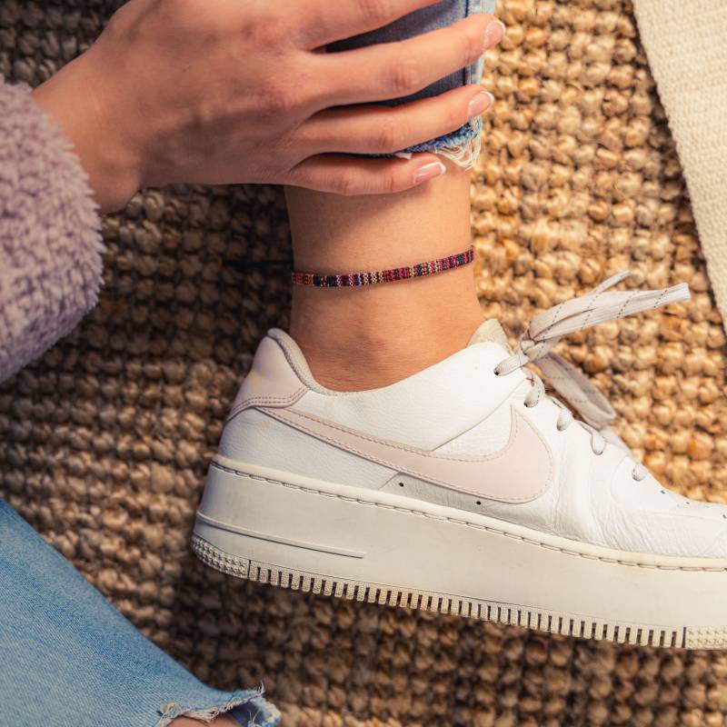 Surfer Strand Fußband Für Damen Und Herren - Boho Ethno Fußkettchen Frauen Handmade Festival Schmuck Wasserfest & Verstellbar von madebynami