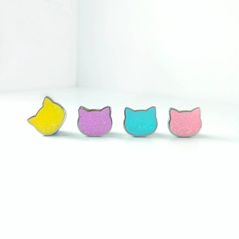 Pastel Cat Board Fillers - Miniatur Harte Emaille Pins Glitzer Pastel Cat Board Fillers - Miniatur Harte Emaille Pins Glitzer von madebysqueak