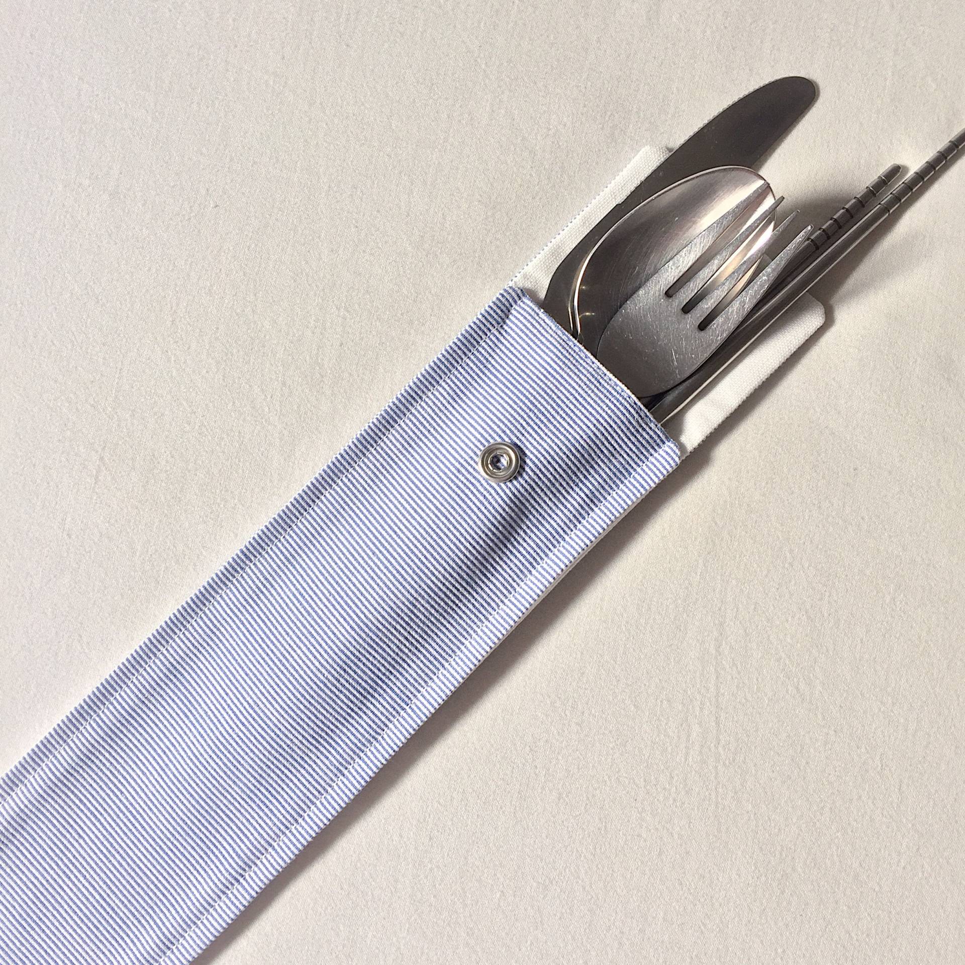 Gestreifte Besteck & Strohbeutel Gestreifte Besteck & Strohbeutel von madebytyng