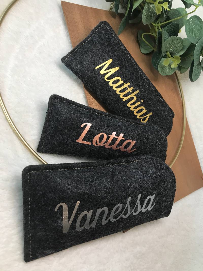 Brillenetui Personalisierbar Aus Filz in Verschidenen Größen L, Xl, Xxl von madebyvani