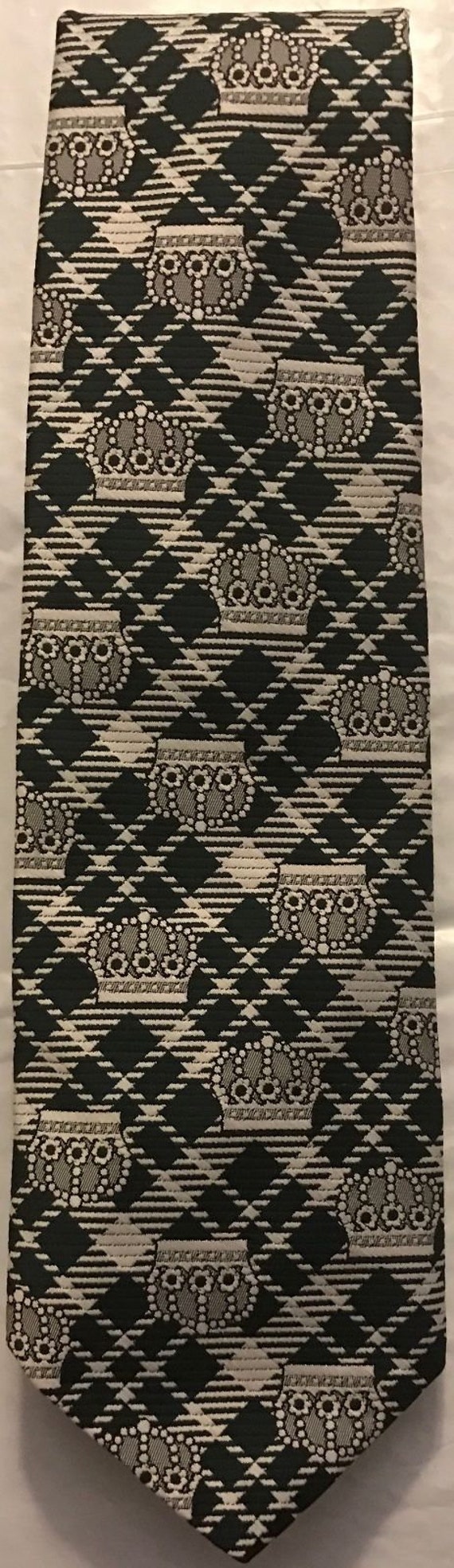 Vintage Krawatte ~ Gemacht Mit Dupont Neue Qiana Nylon Grün, Grau Vintage Krawatte ~ Gemacht Mit Dupont Neue Qiana Nylon Grün, Grau von madeinnevada