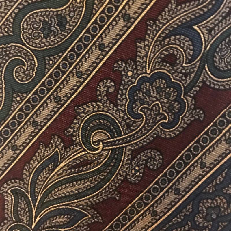 Vintage Robert Talbot Paisley Gestreifte Krawatte von madeinnevada