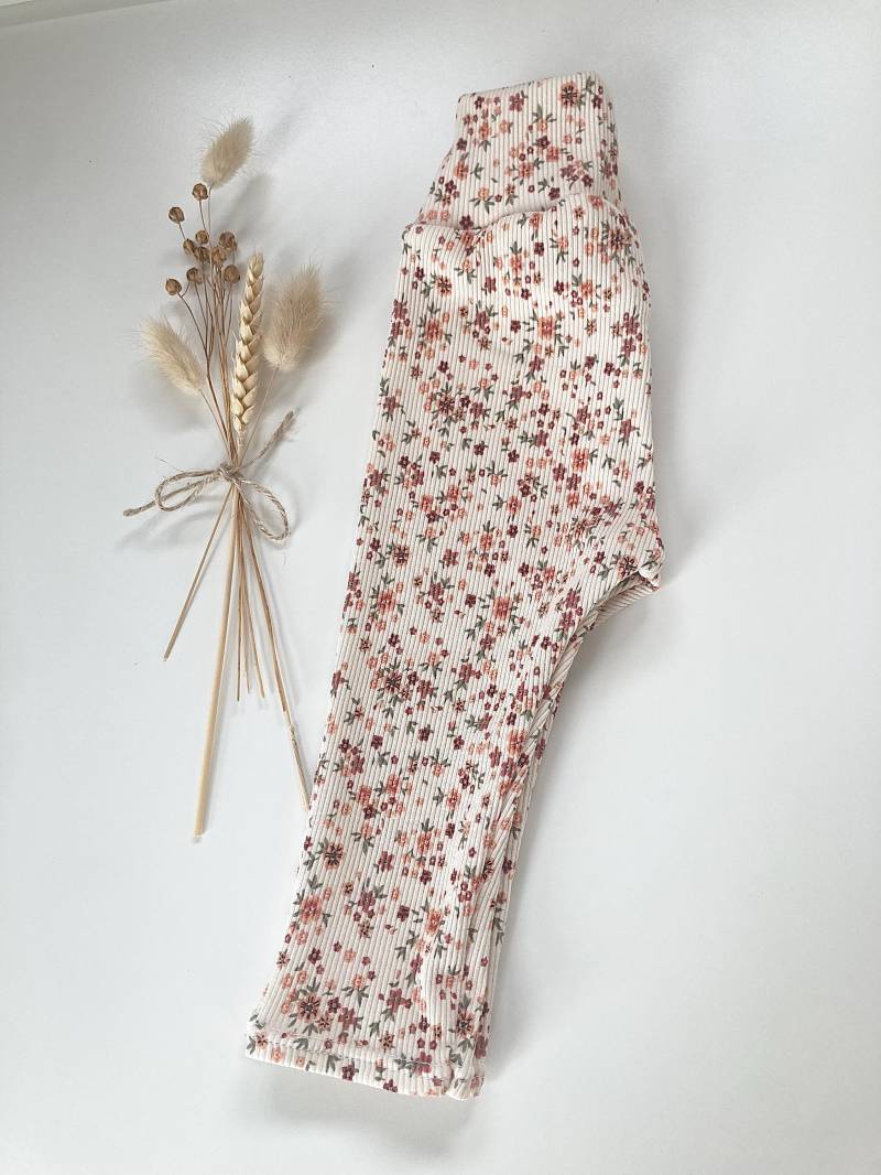 Leggins Rippenjersey Blumenmuster von mademie