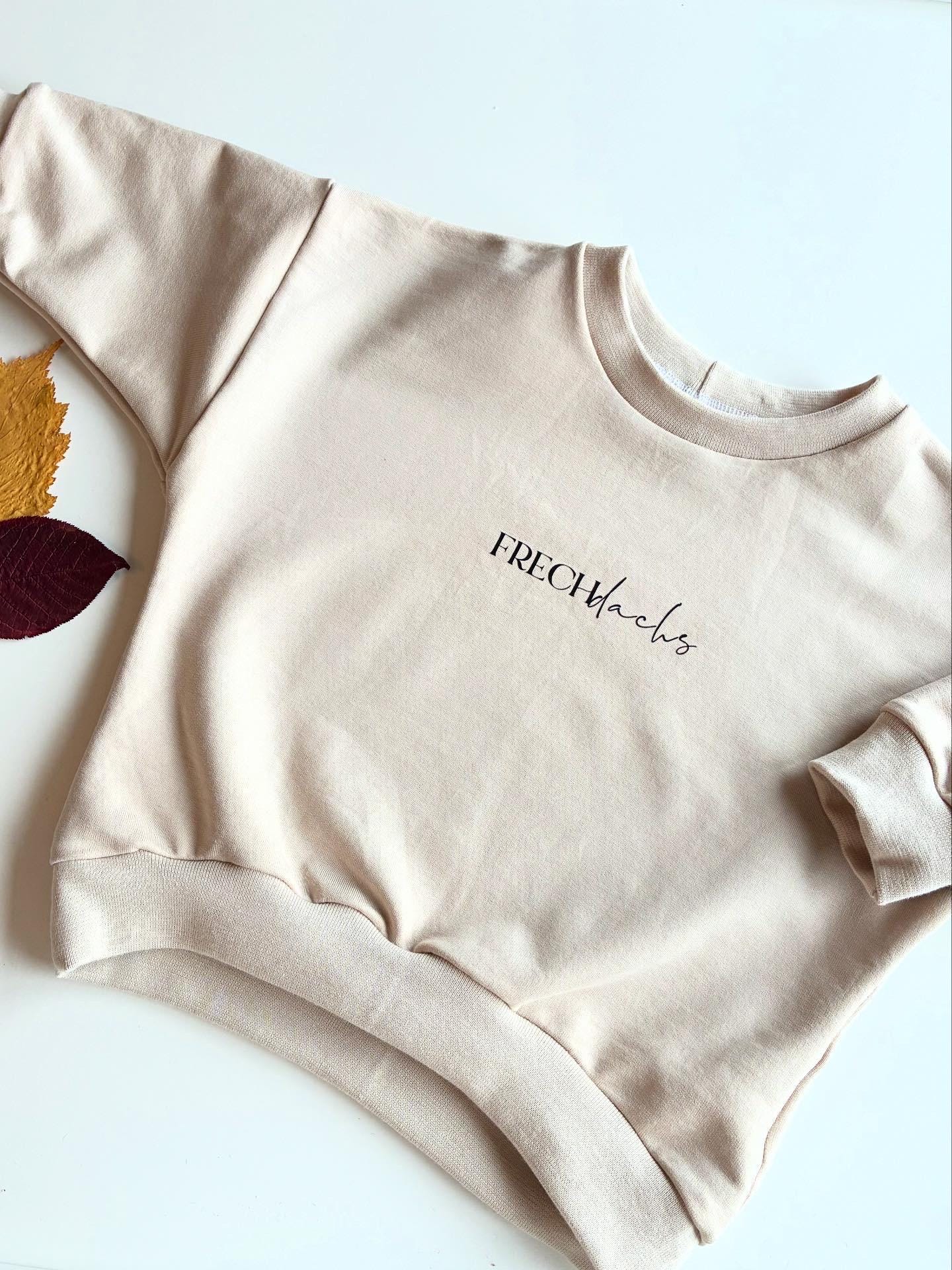 Oversized Pullover, Swater Für Baby Und Kleinkind, Hellbeige, Mauve, Helloliv Mit Spruch von mademie
