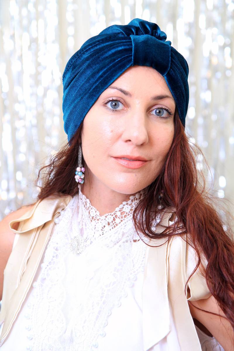 Samt Turban Headwrap in Dunkel Teal Blau - Frauen Haar Turbane Viele Farben von mademoisellemermaid