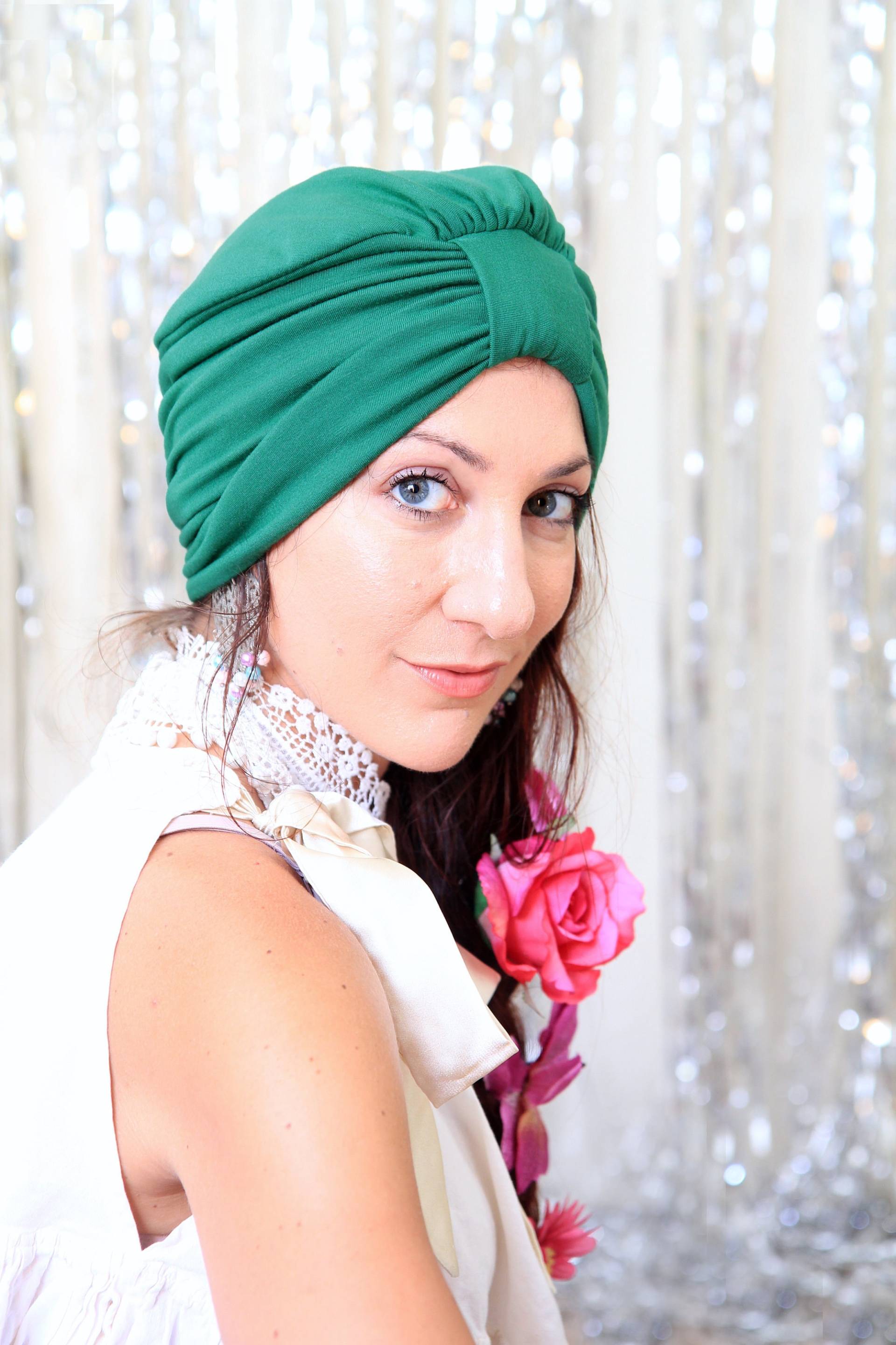 Turban Kopftuch in Kelly Green Jersey Knit - Frauen Haar Turbane Viele Farben von mademoisellemermaid