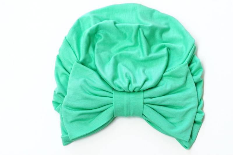 Turban Mit Bogen - Mint Grün Haare Wickeln in Jersey Knit Frauen Mode Kopfbedeckung Viele Farben von mademoisellemermaid