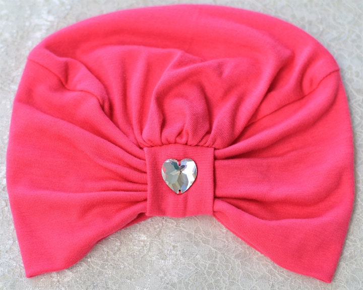 Valentinstag Mode Turban in Hot Pink - Frauen Haarwickeln Jersey Stricken Kopfbedeckung Geschenkidee Für Sie von mademoisellemermaid