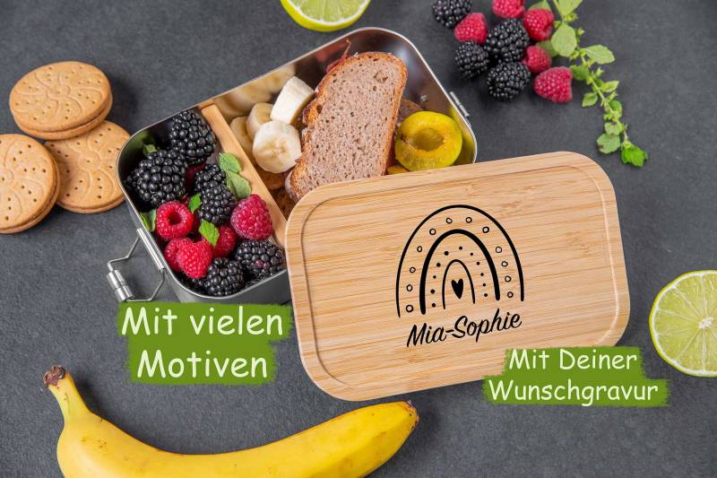 Premium Brotdose Personalisiert Mit Namen Und Trennfach von madewithlovebymadita
