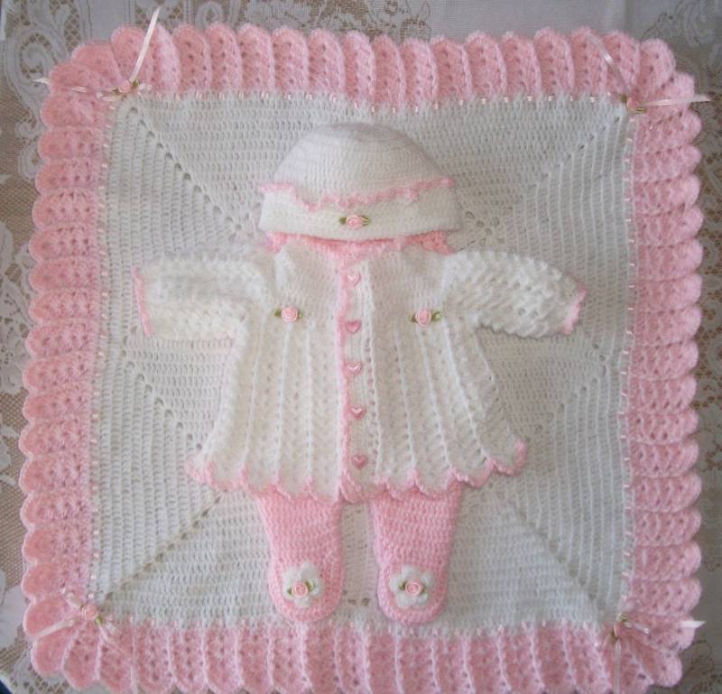 Baby Mädchen Babyausstattung Decke Und Pullover-Set Mit Leggings Outfit Perfekte Baby-Dusche-Geschenk Für Nach Hause Kommen von madewithlovebysuzieq