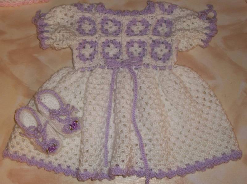 Häkeln Baby Mädchen Kleid Set von madewithlovebysuzieq