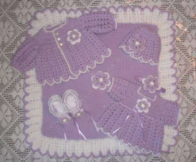 Häkeln Sie Baby Mädchen Kleinkind Carrier Blume Decke Und Pullover Kleid Set Babyausstattung Perfekt Für Shower Geschenk Oder Take Me Home Outfit von madewithlovebysuzieq