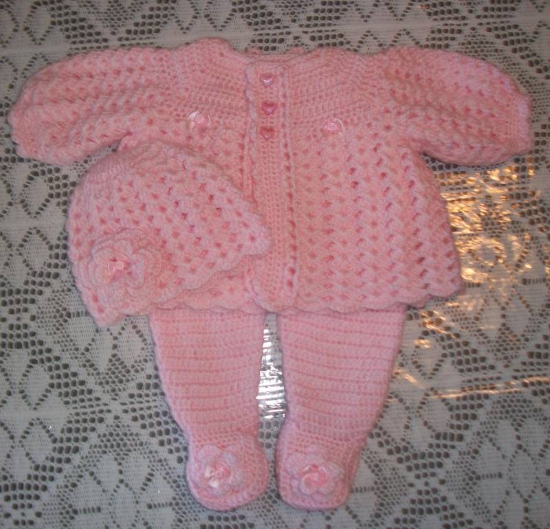 Häkeln Sie Babymädchen Rosa Pullover Set Babyausstattung Leggings Mit Blume Cloche Outfit Perfekt Für Baby-Dusche-Geschenk Oder Nach Hause von madewithlovebysuzieq