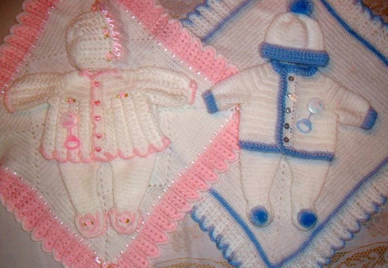 Nb-6 Mos-Junge Mädchen Zwillinge Fancy Pullover Set Und Decke Layettes Perfekt Für Babypartygeschenk Oder Neugeborenen Take Me Home Outfit von madewithlovebysuzieq