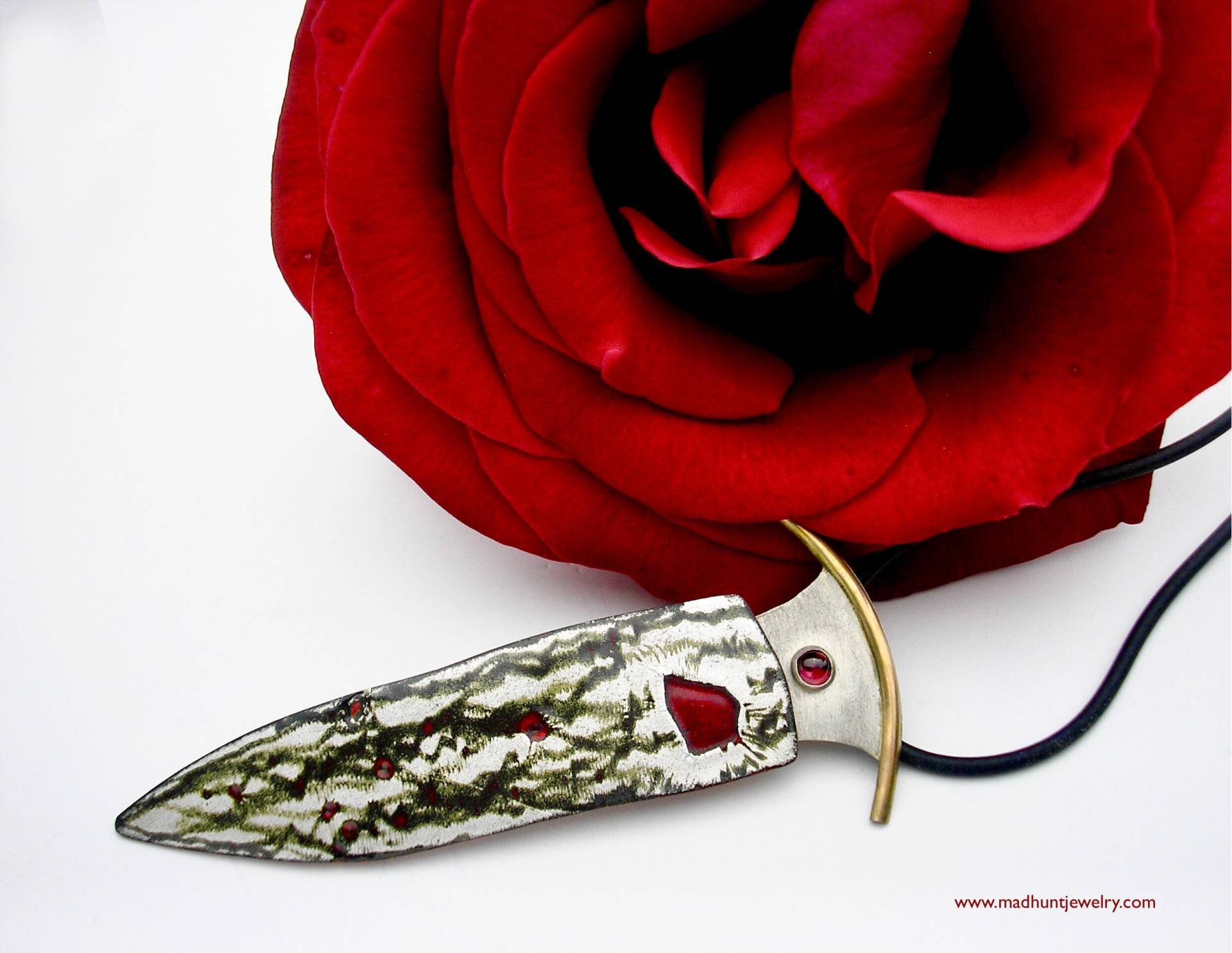 Emailleart Vitreous Emaille & Sterling Anhänger von madhuntjewelry