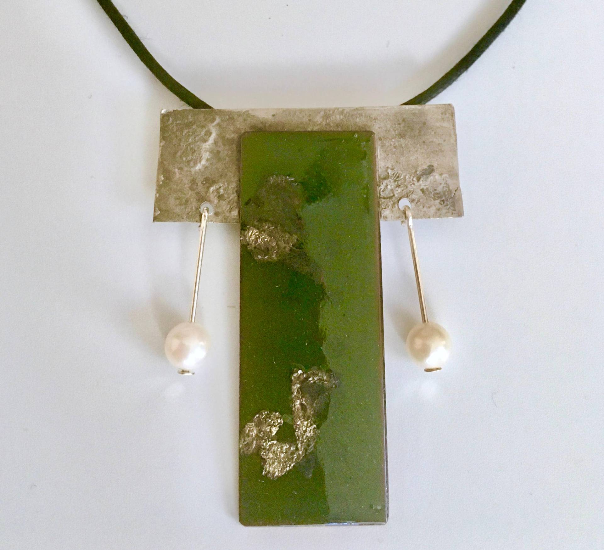 Emailleart Vitreous Emaille & Sterling Anhänger von madhuntjewelry