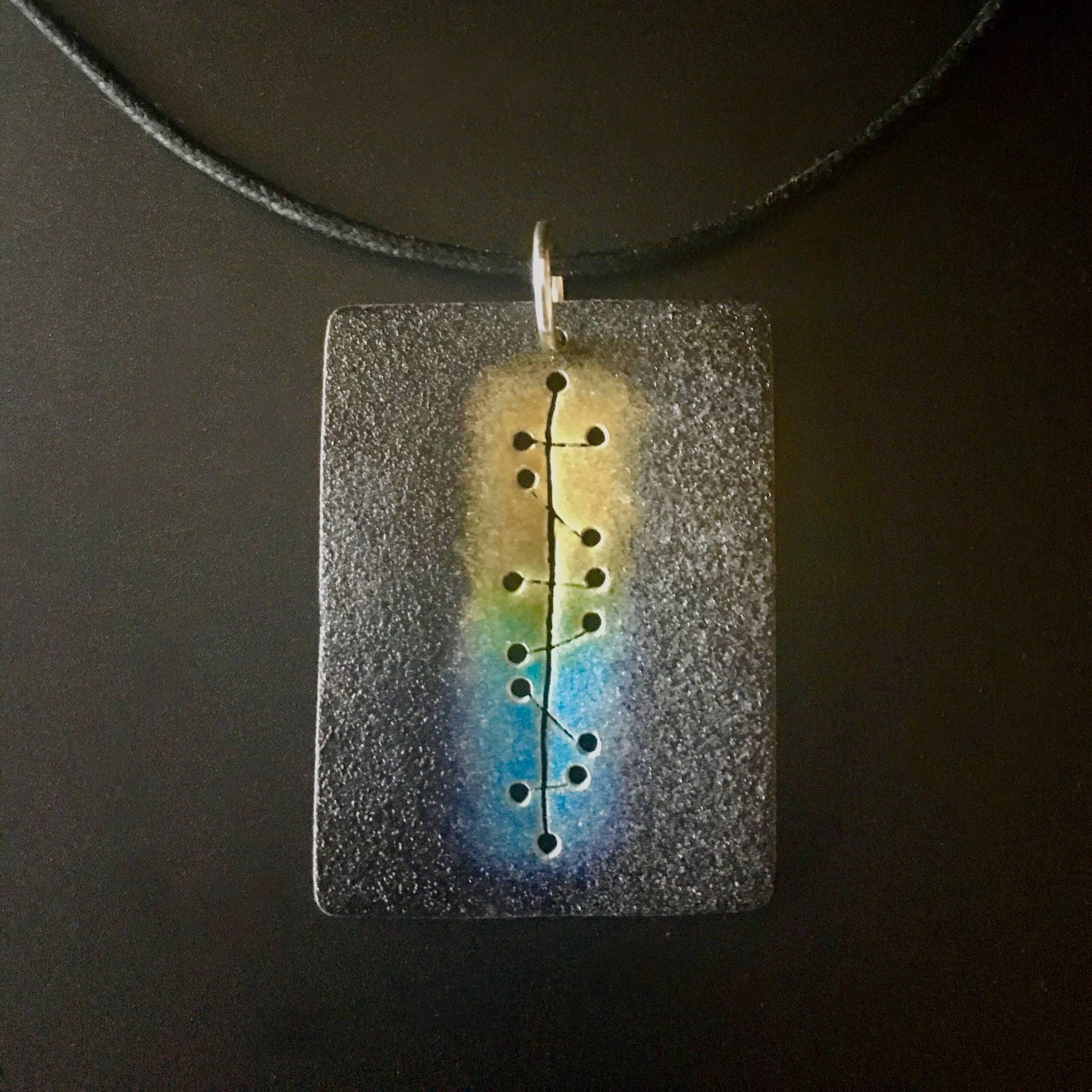 Silber Enamelart Anhänger von madhuntjewelry