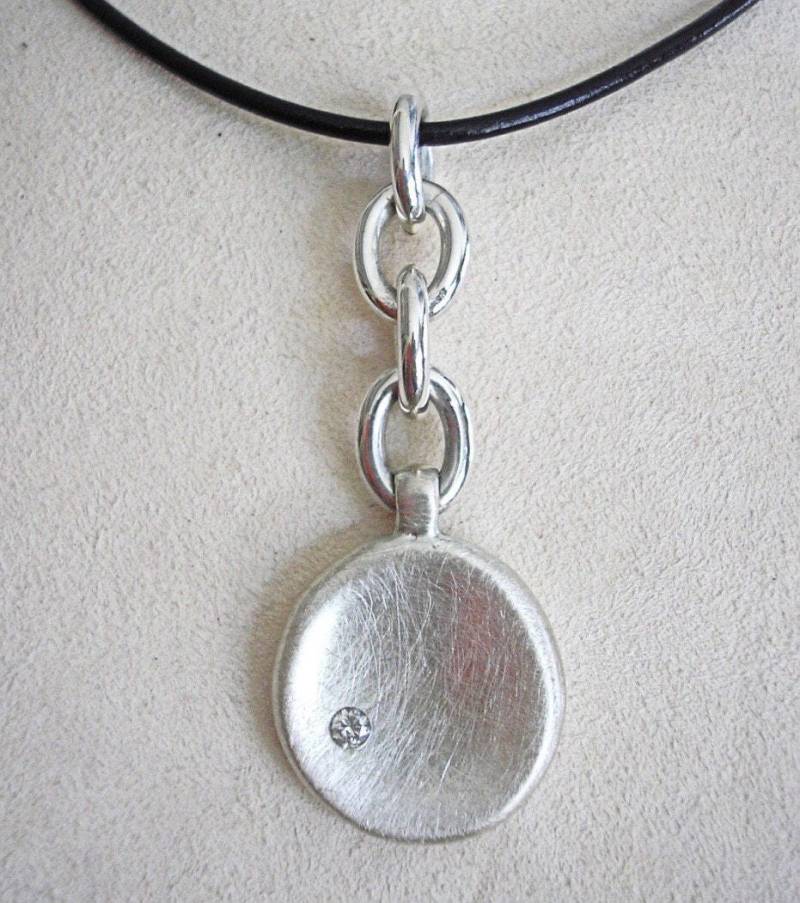 sterling Silber & Diamant Anhänger sterling Silber & Diamant Anhänger von madhuntjewelry