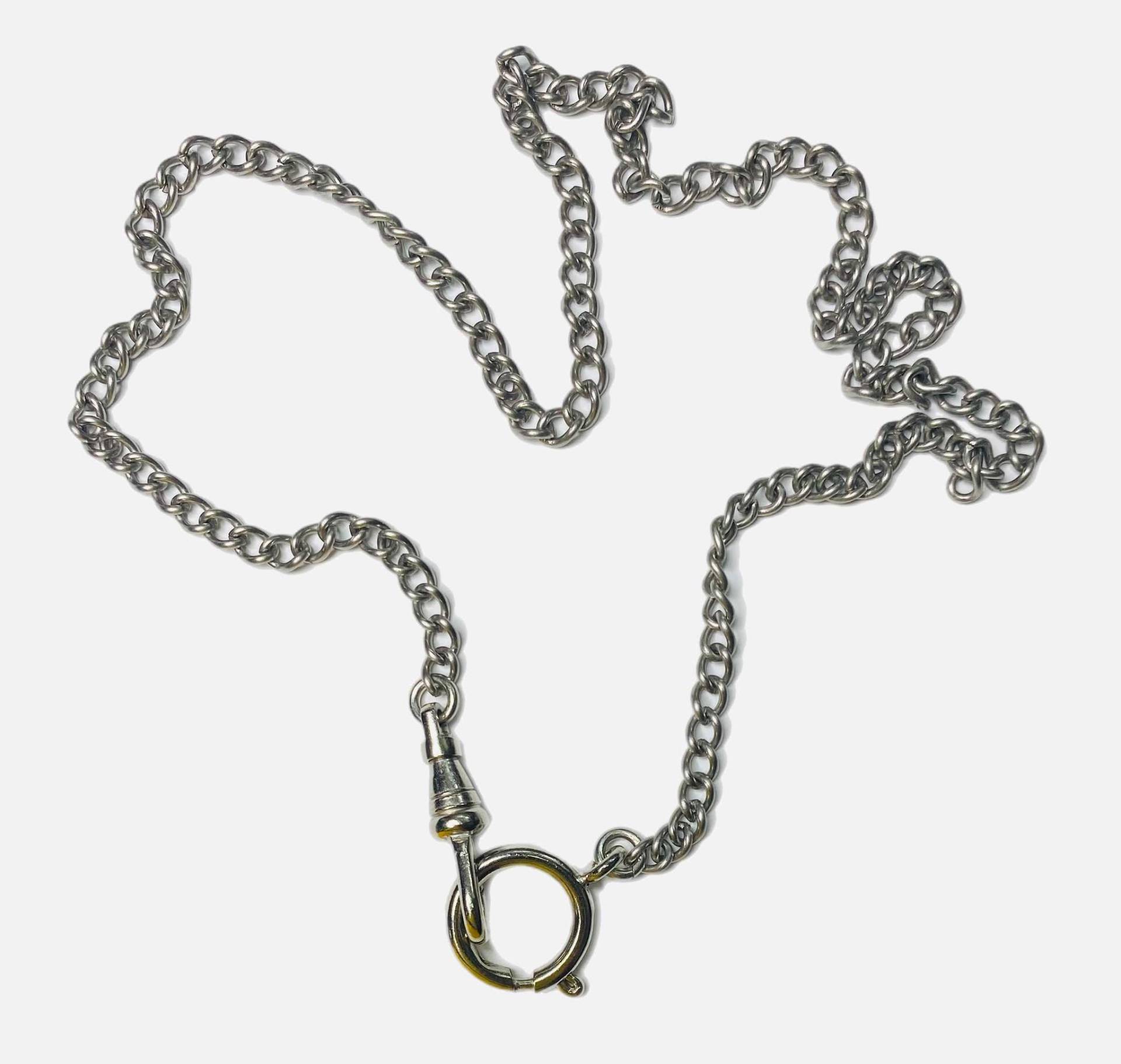 Taschenuhrkette Mit Anhänger. Charm Halter Halskette. Silberfarben. Länge Wählen Taschenuhrkette Mit Anhänger. Charm Halter Halskette. Silberfarben. Länge Wählen von madmadcrafter