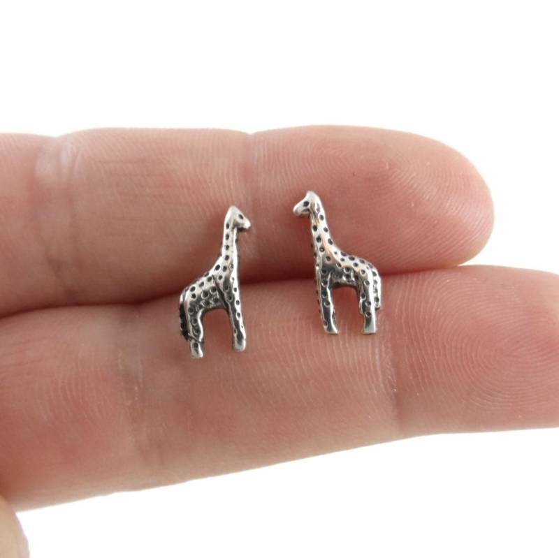 Giraffe Ohrringe in Sterling Silber, Ohrstecker, Kinder Ohrringe, Kleine Tier Silber Mädchen von maebeas