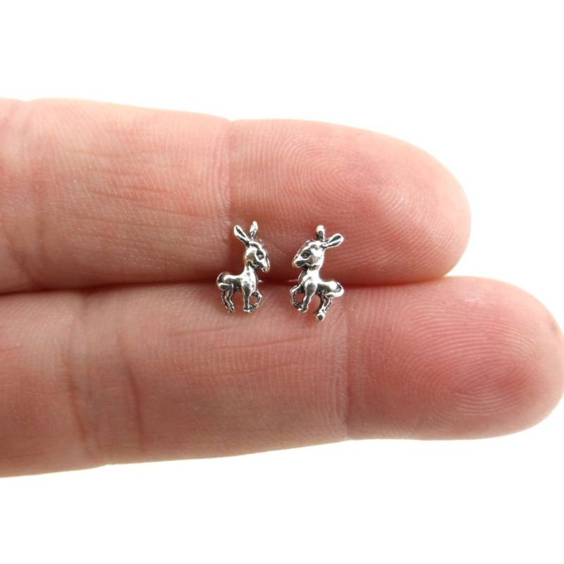 Kleine Reh Ohrringe Aus Sterling Silber, Ohrringe, Kinder Rehkitz Ohrstecker, Baby Tier Einfache Zierliche von maebeas