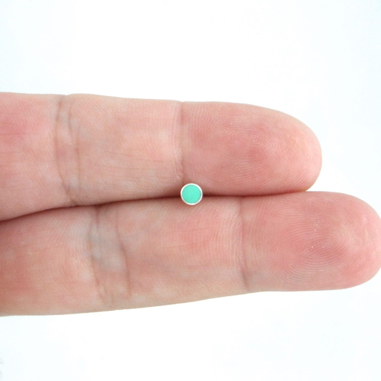 Türkis Grüne Ohrringe in Sterling Silber, Ohrringe, Ohrstecker von maebeas