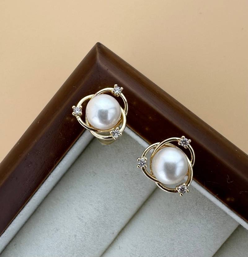 Süßwasserperlen Ohrstecker Aus Echte Perlen Kupfer Silber 925 von maedelswelt