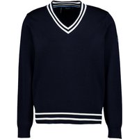 MAERZ Muenchen Herren Pullover blau Merinowolle unifarben von maerz muenchen