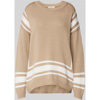MAERZ Muenchen Oversized Strickpullover mit Rundhalsausschnitt in Hellbraun, Größe 44 von maerz muenchen
