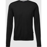 MAERZ Muenchen Pullover mit regulärem Schnitt und einfarbigem Design in Black, Größe 48 von maerz muenchen