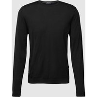 MAERZ Muenchen Pullover mit regulärem Schnitt und einfarbigem Design in Black, Größe 50 von maerz muenchen