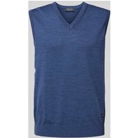 MAERZ Muenchen Pullunder aus reiner Schurwolle mit Label-Patch in Rauchblau, Größe 52 MAERZ Muenchen Pullunder aus reiner Schurwolle mit Label-Patch in Rauchblau, Größe 52 von maerz muenchen