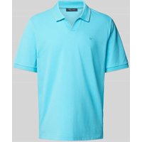 MAERZ Muenchen Regular Fit Poloshirt mit V-Ausschnitt in Aqua, Größe 48 von maerz muenchen