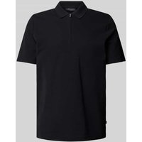 MAERZ Muenchen Regular Fit Poloshirt mit kurzer Reißverschlussleiste in Black, Größe 50 von maerz muenchen