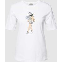 MAERZ Muenchen T-Shirt mit Motiv-Print in Weiss, Größe 36 von maerz muenchen