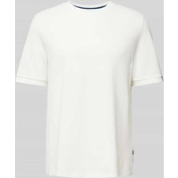 MAERZ Muenchen T-Shirt mit geripptem Rundhalsausschnitt in Offwhite, Größe 52 von maerz muenchen