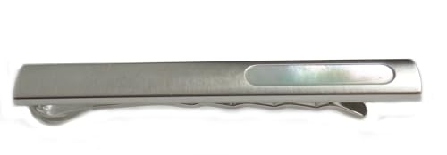 925er Silber Krawattenschieber mit Perlmutt silbern matt ca. 6,5 cm lang m.i. Germany + Geschenkbox von magdalena r.