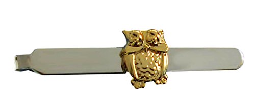 Eulen Krawattennadel kurz 5,3 cm bicolor glänzend inkl schöner Geschenkbox m.i. Germany - Eulen Schmuck für die Seidenkrawatte von magdalena r.