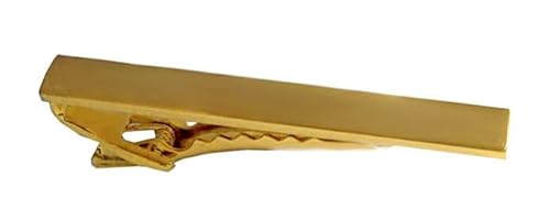 Krawattenklammer Krawattennadel 5,6 cm kurz vergoldet matt gebürstet inkl. brauner Exklusvibox von magdalena r.