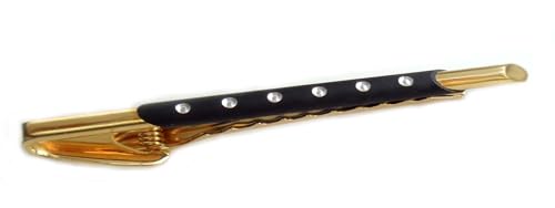 Krawattennadel Krawattenhalter vergoldet + schwarz ca. 7 cm lang m.i. Germany + Geschenkbox von magdalena r.