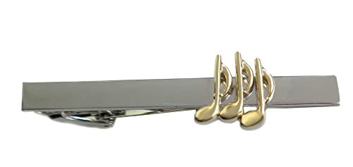 Krawattennadel Musiknoten bicolor glänzend kurz ca. 6 cm lang + Geschenkbox NM1073 Accessoire für die Seidenkrawatte von magdalena r.