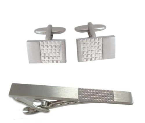 Manschettenknöpfe Krawattennadel Set silbern matt-glänzend Krawattennadel kurz ca. 6 cm lang + Geschenkboxen Manschettenknöpfe Krawattennadel Set silbern matt-glänzend Krawattennadel kurz ca. 6 cm lang + Geschenkboxen von magdalena r.