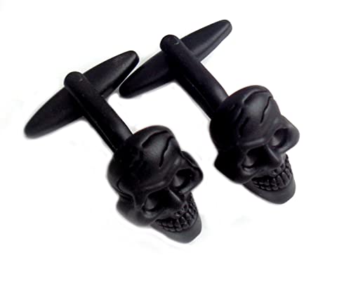 Manschettenknöpfe Motiv Totenkopf Messing schwarz beschichtet matt + Geschenkbox Manschettenknöpfe Motiv Totenkopf Messing schwarz beschichtet matt + Geschenkbox von magdalena r.