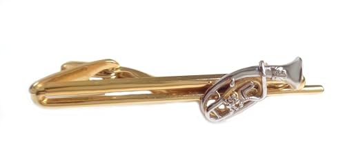 Tenorhorn Krawattenklammer bicolor glänzend m.i. Germany + Geschenkbox von magdalena r.