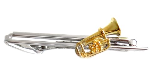 Tuba Krawattenklammer Krawattennadel bicolor glänzend ca. 6,6 cm lang made in Germany + Geschenkbox - Schmuck + Schutz für die Seidenkrawatte von magdalena r.