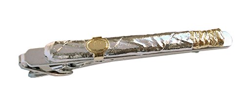 Zigarre Krawattennadel Krawattenklammer bicolor glänzend ca. 6,7 cm lang + Geschenkbox - Accessoire für die Seidenkrawatte von magdalena r.