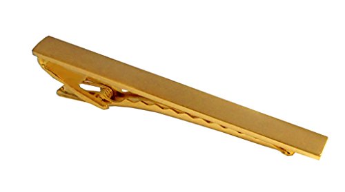 vergoldete Krawattennadel KLammer vergoldet matt gebürstet 6,8 cm made in Germany inkl. Geschenkbox - edles Accessoire für die Seidenkrawatte von magdalena r.