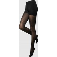 Magic Bodyfashion Strumpfhose mit verstärkten Zehen Modell 'INCREDIBLE LEGS' in Black, Größe L von magic bodyfashion