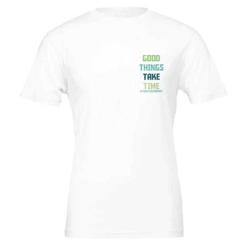Premium Unisex Crewneck T-Shirt - Good Things Take Time von magicallandscape
