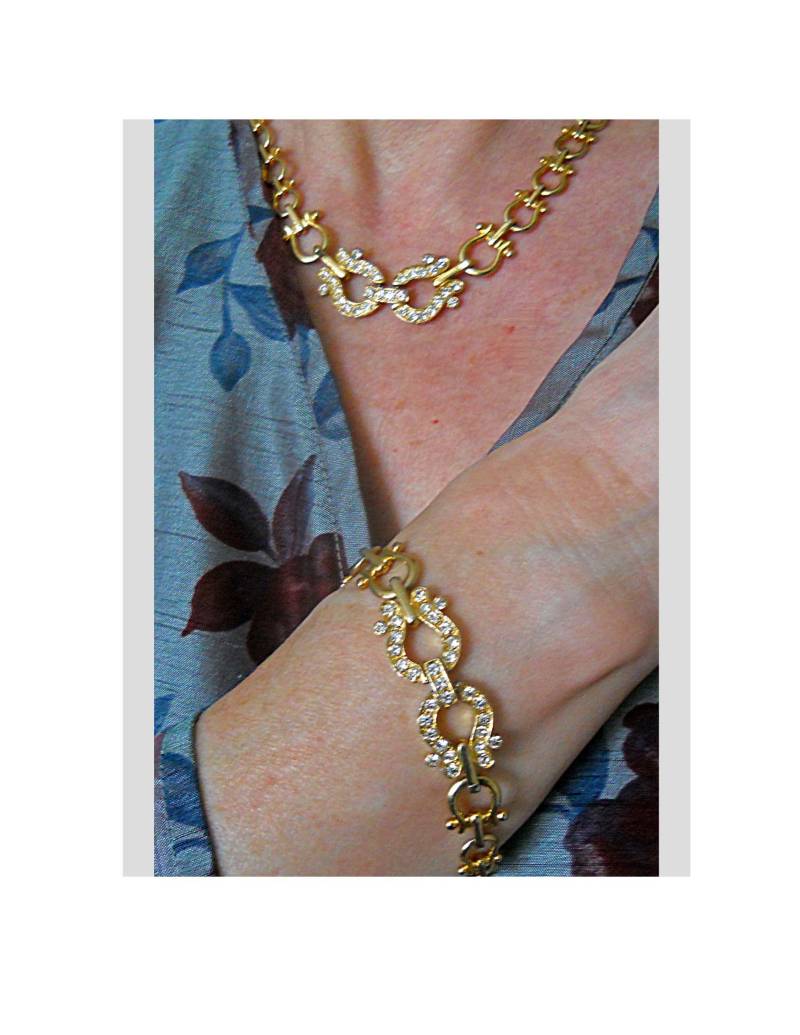 Vintage Muttertag Schmuck Set Armband Und Halskette Gold Strass Schmuckset Für Frauen Bräute Geschenk Sie, Geburtstagsgeschenk von magicpaws